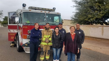 Cherry avenue seniors smile with Tucson firefighters