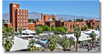University of Arizona campus from above