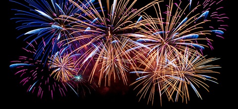 Fireworks in the sky