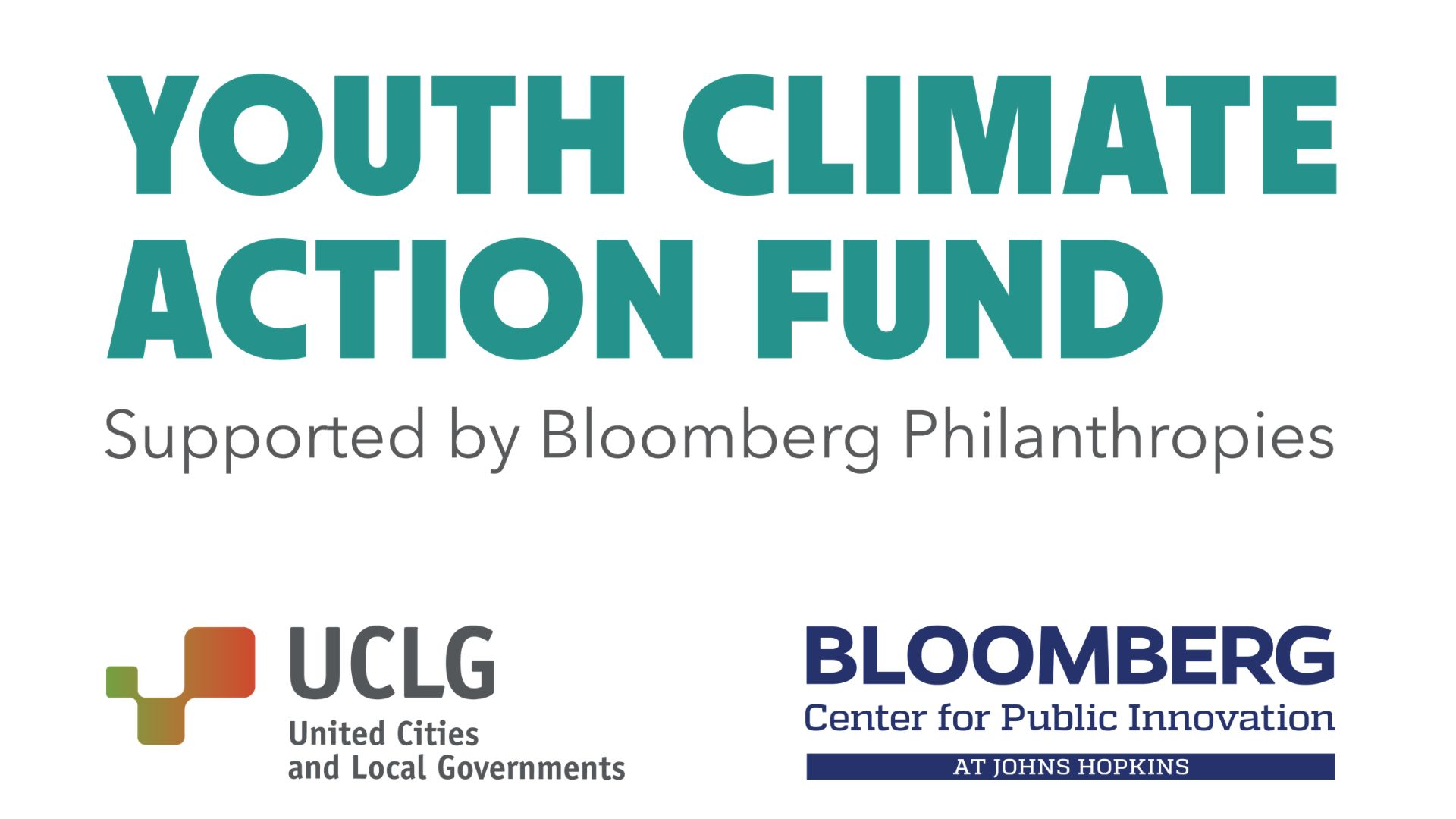 Image of logos of the sponsors for the Youth Climate Action Fund