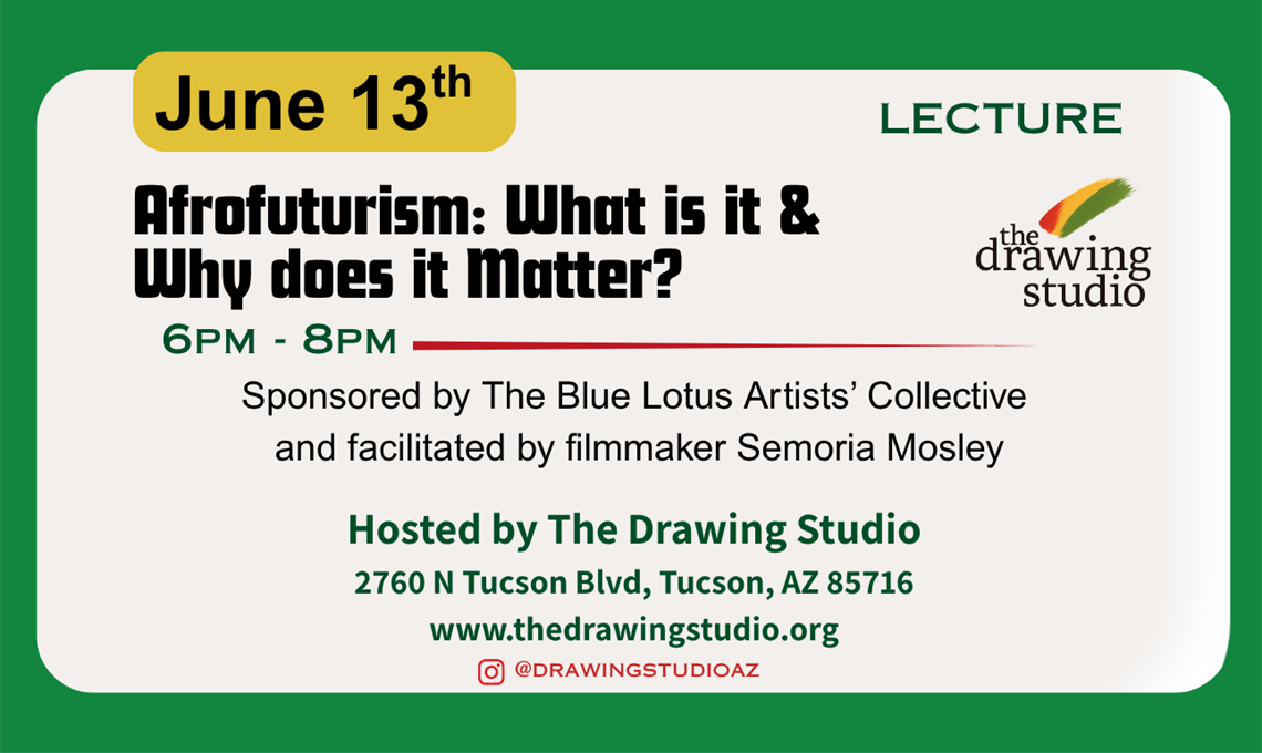 Flier for the Afrofuturism Lecture at the Drawing Center.