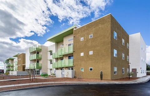 Newport at Amphi Apartments, 44-unit affordable, multi-family housing complex at Prince and Stone. Source: Enzo Photography