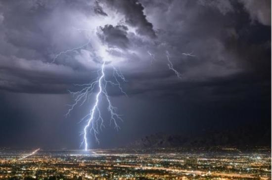 Floodplain lightning photo