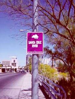 Santa Cruz River sign